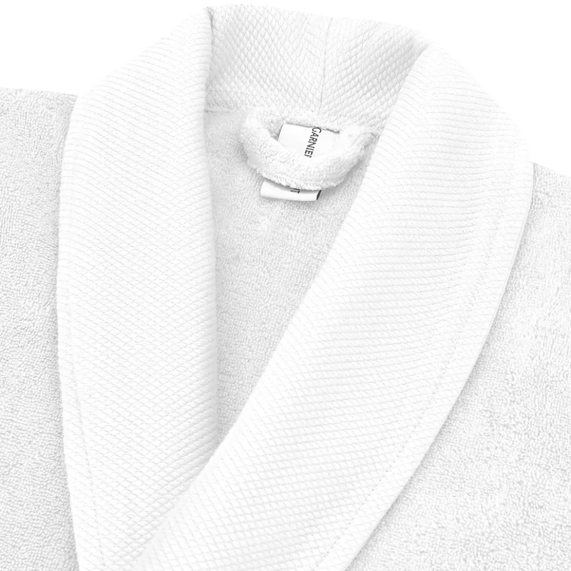 Peignoir pur coton 420 g/m² uni blanc Elea blanc