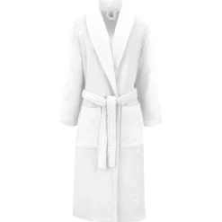 Peignoir pur coton 420 g/m² uni blanc Elea blanc