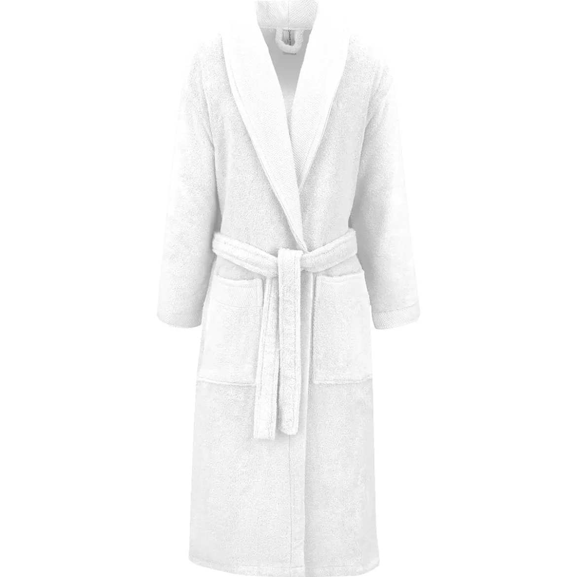 Peignoir pur coton 420 g/m² uni blanc Elea blanc