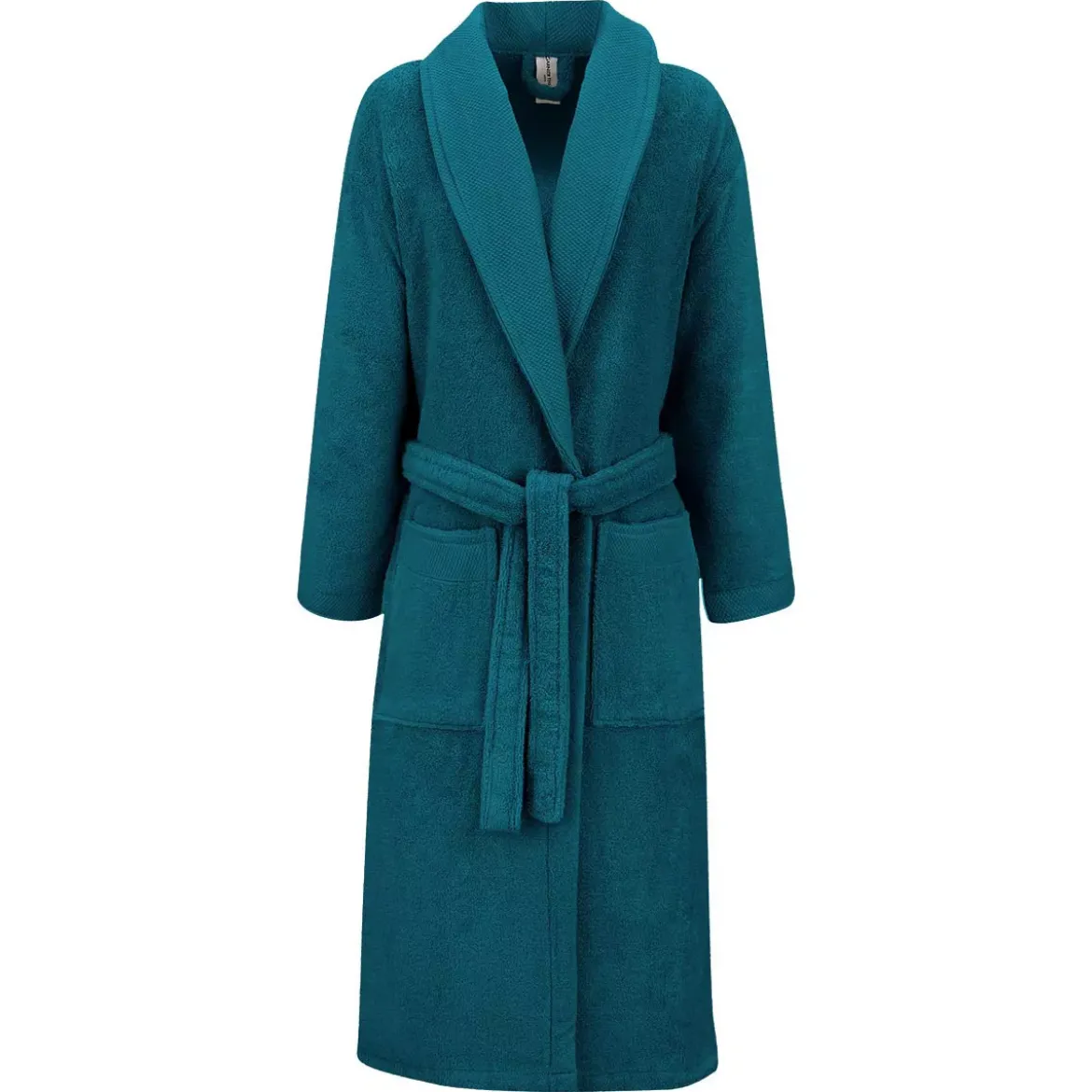 Peignoir pur coton 420 g/m² uni bleu Elea canard