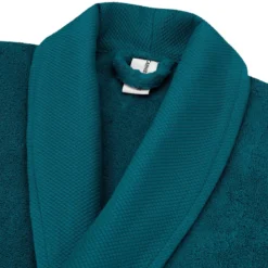 Peignoir pur coton 420 g/m² uni bleu Elea canard