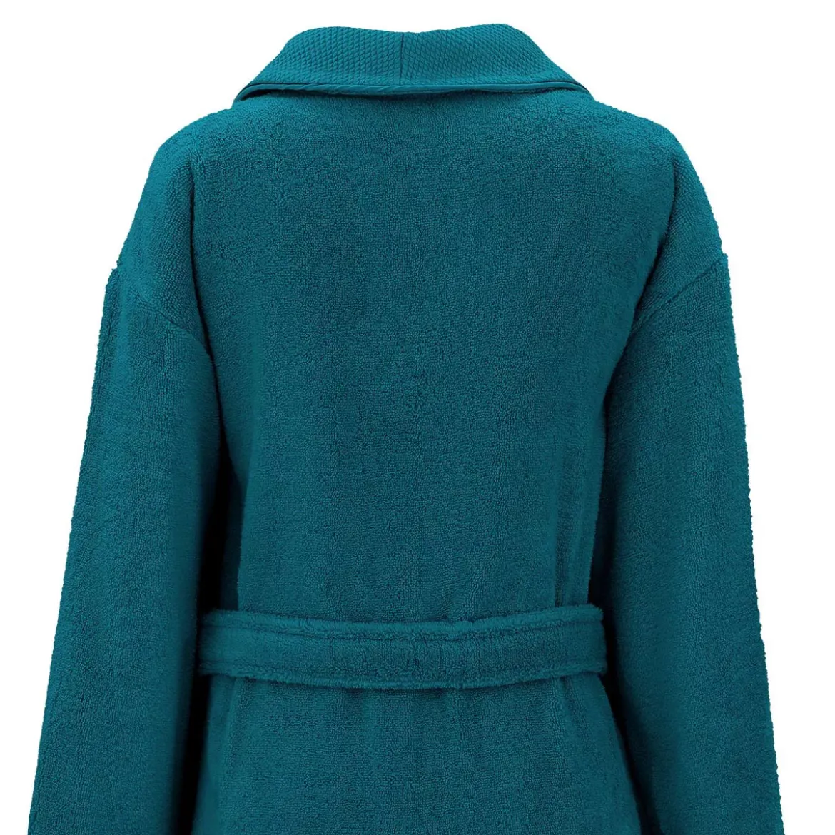 Peignoir pur coton 420 g/m² uni bleu Elea canard