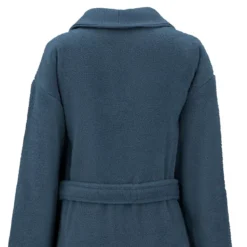 Peignoir pur coton 420 g/m² uni bleu Elea bleu ardoise