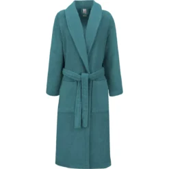 Peignoir pur coton 420 g/m² uni bleu Elea petrole