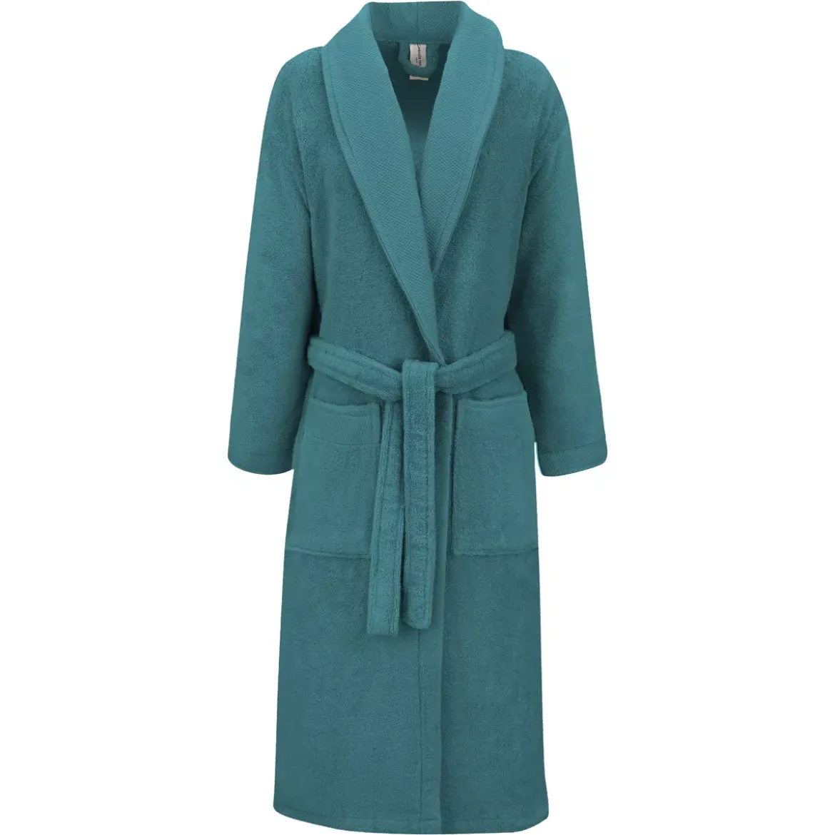 Peignoir pur coton 420 g/m² uni bleu Elea petrole
