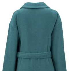Peignoir pur coton 420 g/m² uni bleu Elea petrole