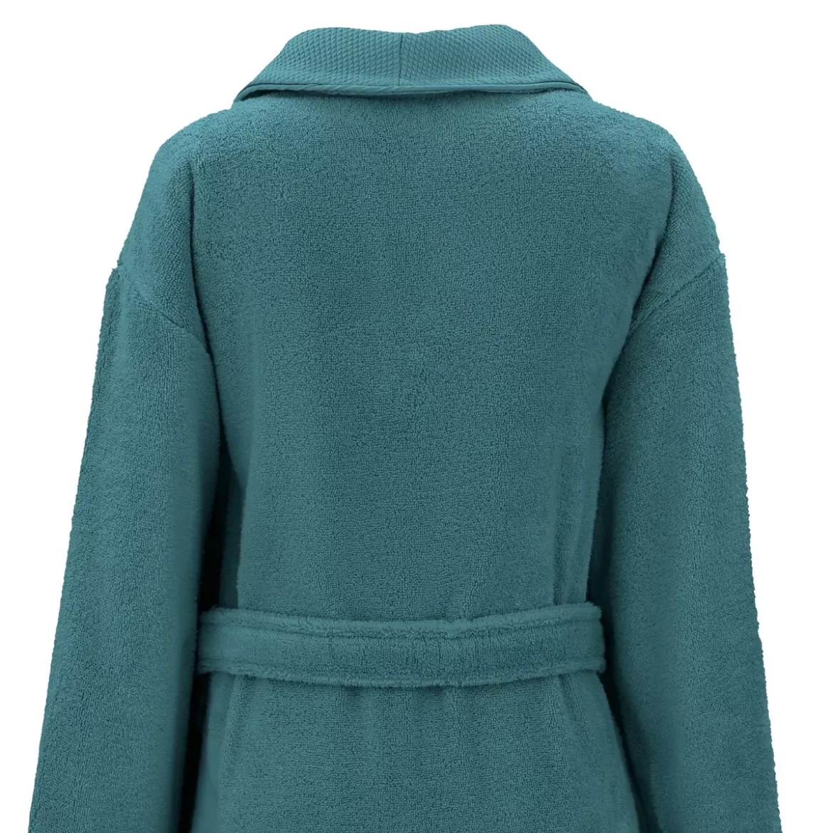 Peignoir pur coton 420 g/m² uni bleu Elea petrole