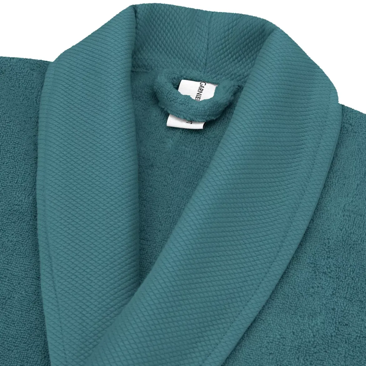 Peignoir pur coton 420 g/m² uni bleu Elea petrole