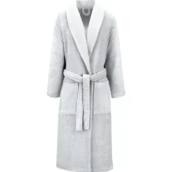 Peignoir pur coton 420 g/m² uni gris Elea nuage