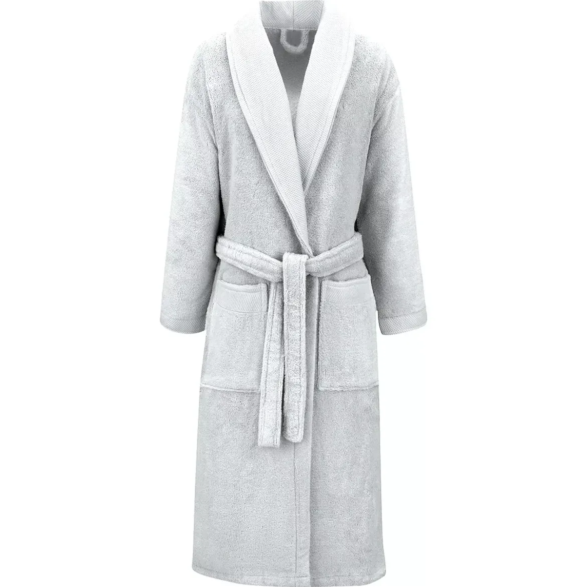 Peignoir pur coton 420 g/m² uni gris Elea nuage