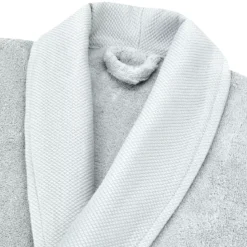 Peignoir pur coton 420 g/m² uni gris Elea nuage