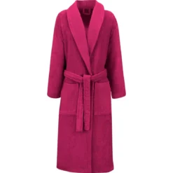 Peignoir pur coton 420 g/m² uni rose Elea fuchsia