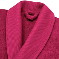Peignoir pur coton 420 g/m² uni rose Elea fuchsia