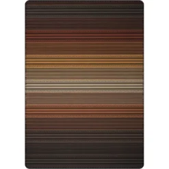 Plaid coton mélangé 415 g/m² motif jacquard noir orange Bambous ocre