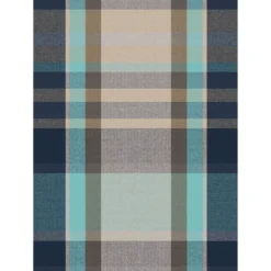 Plaid laine & autres fibres 200 g/m² motif jacquard bleu gris Mohaira irish blue