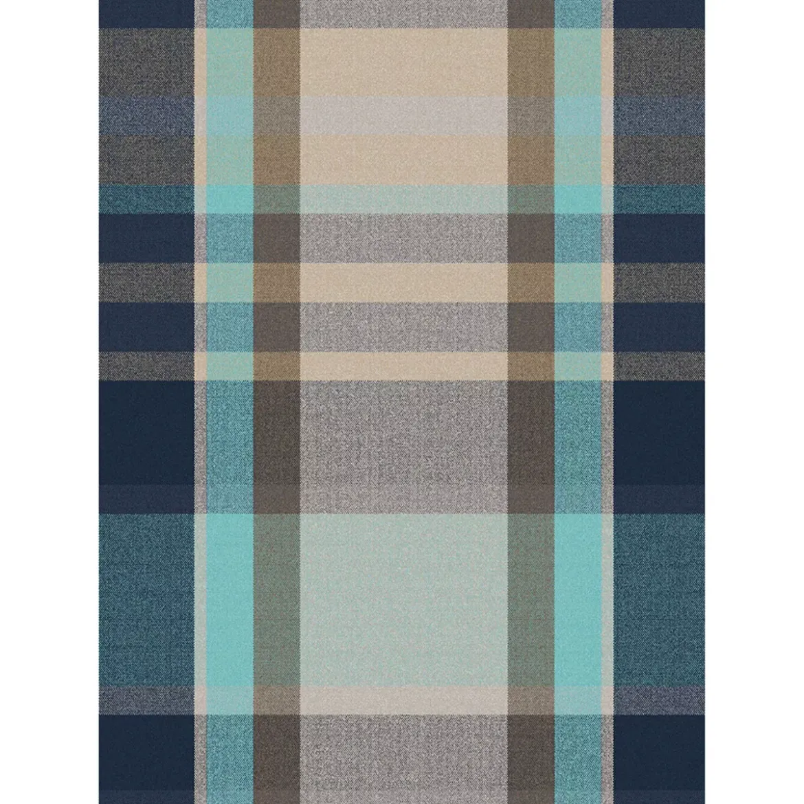 Plaid laine & autres fibres 200 g/m² motif jacquard bleu gris Mohaira irish blue