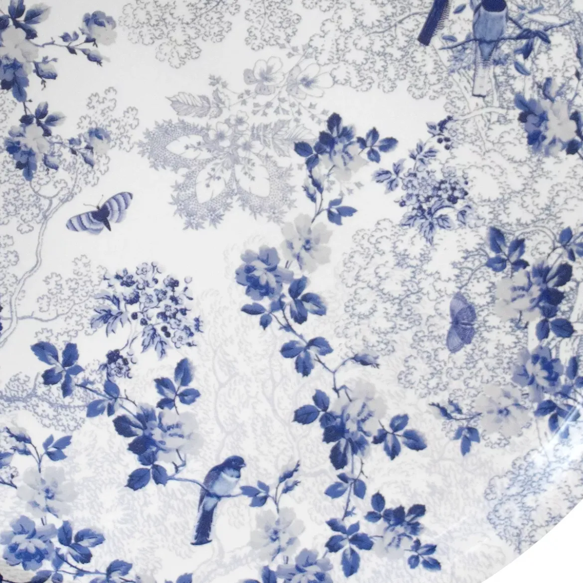 Plateau bois imprimé bleu Voliere bleu