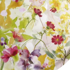 Plateau bois imprimé rose jaune Souffle fleuri printemps