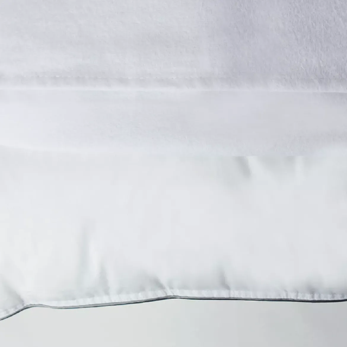 2 protege oreillers pur coton 135 g/m² molleton blanc Molleton blanc