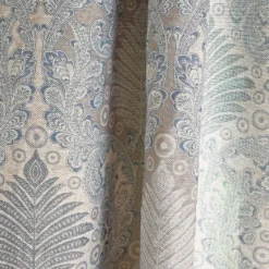 Rideau polyester recyclé imprimé marron Suzie boise