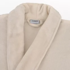 Robe de chambre polyester 290 g/m² uni ivoire Valmorel ivoire