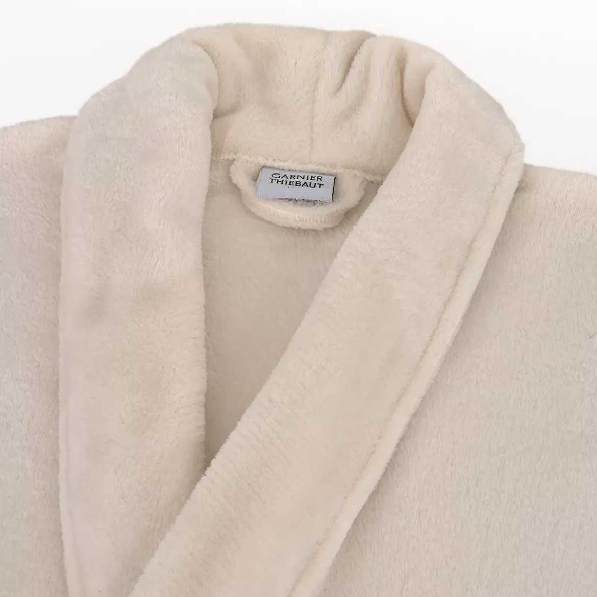 Robe de chambre polyester 290 g/m² uni ivoire Valmorel ivoire