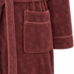 Robe de chambre polyester 290 g/m² uni bordeaux rouge Valmorel rouille