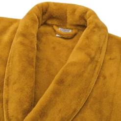 Robe de chambre polyester 290 g/m² uni jaune Valmorel safran