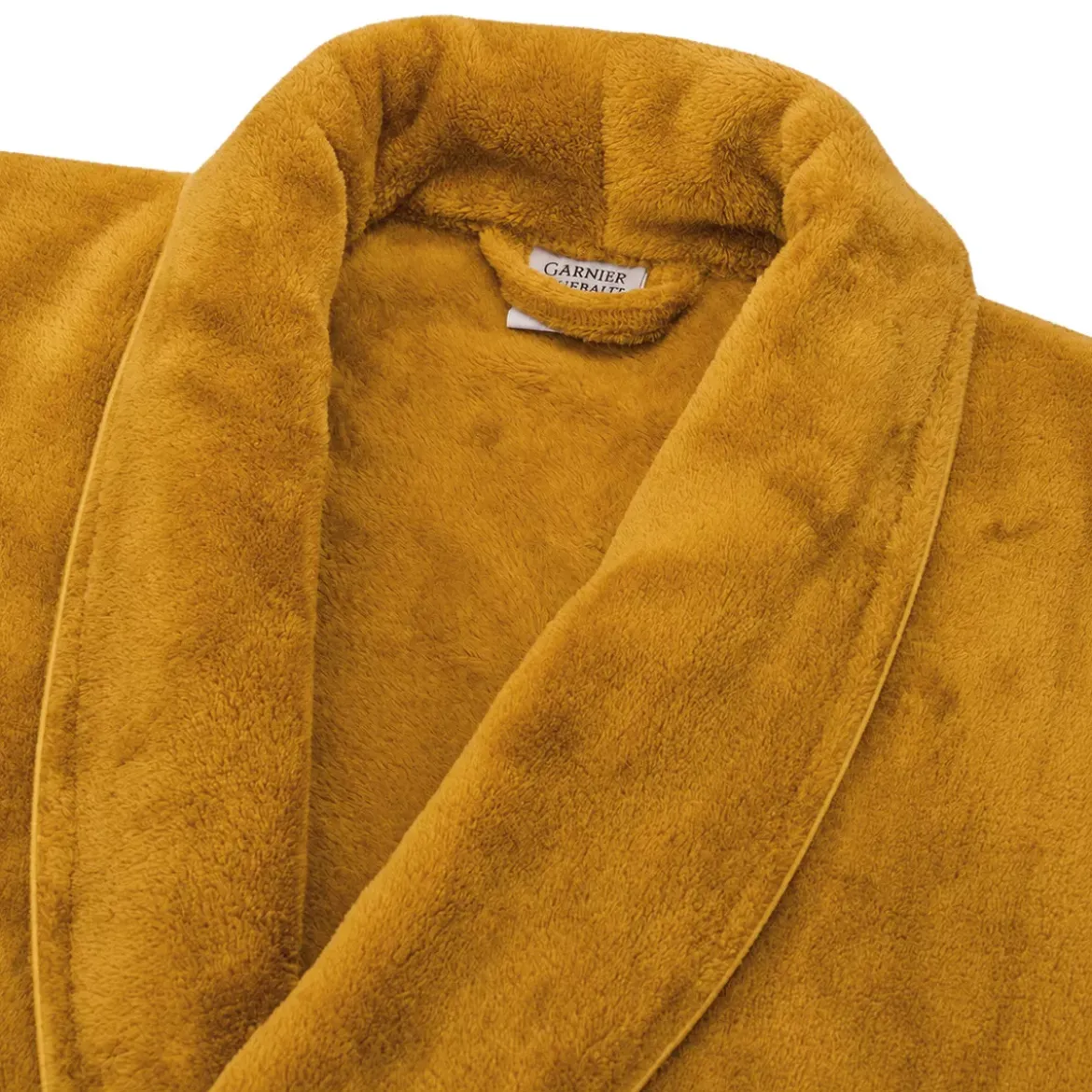 Robe de chambre polyester 290 g/m² uni jaune Valmorel safran