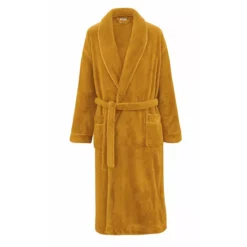 Robe de chambre polyester 290 g/m² uni jaune Valmorel safran