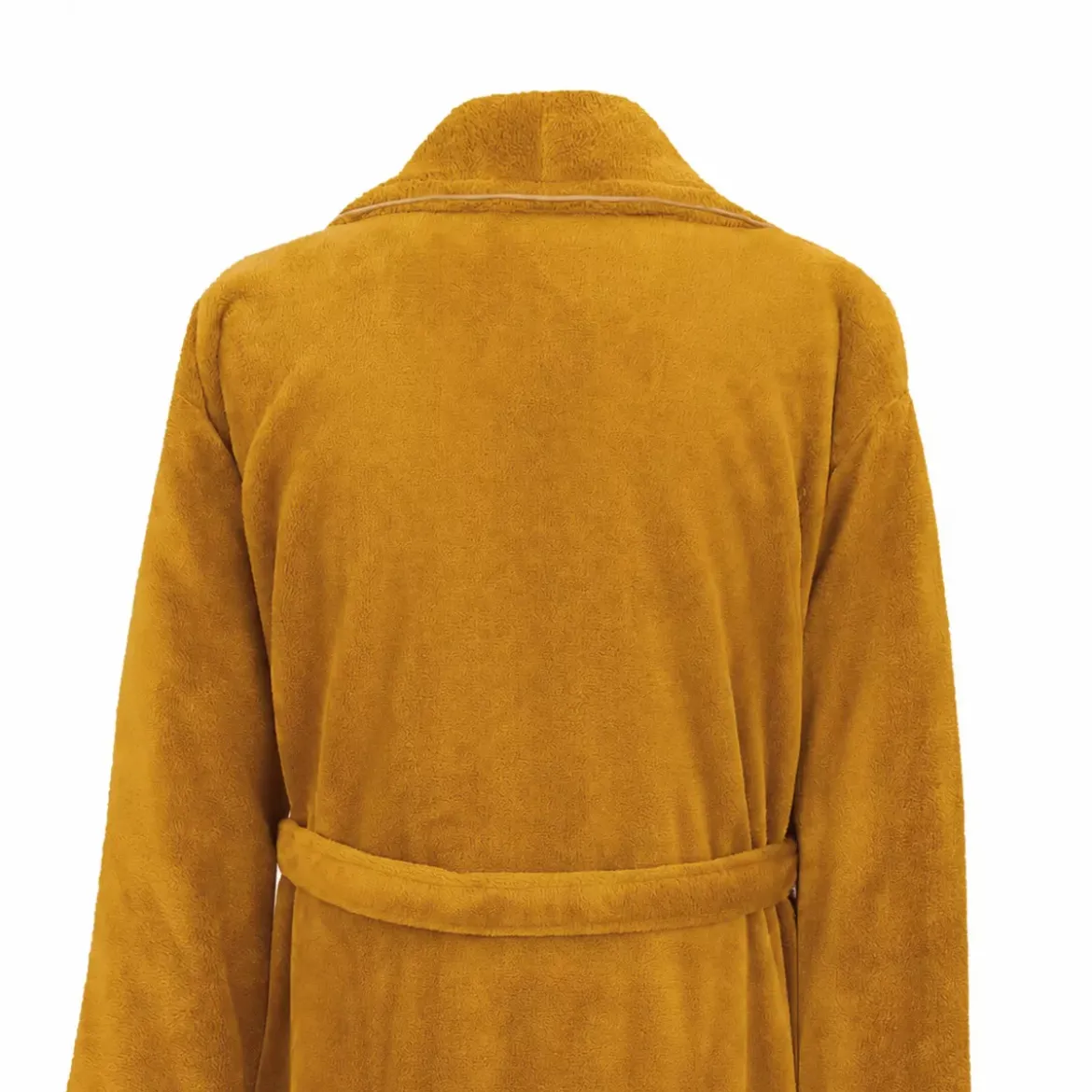Robe de chambre polyester 290 g/m² uni jaune Valmorel safran