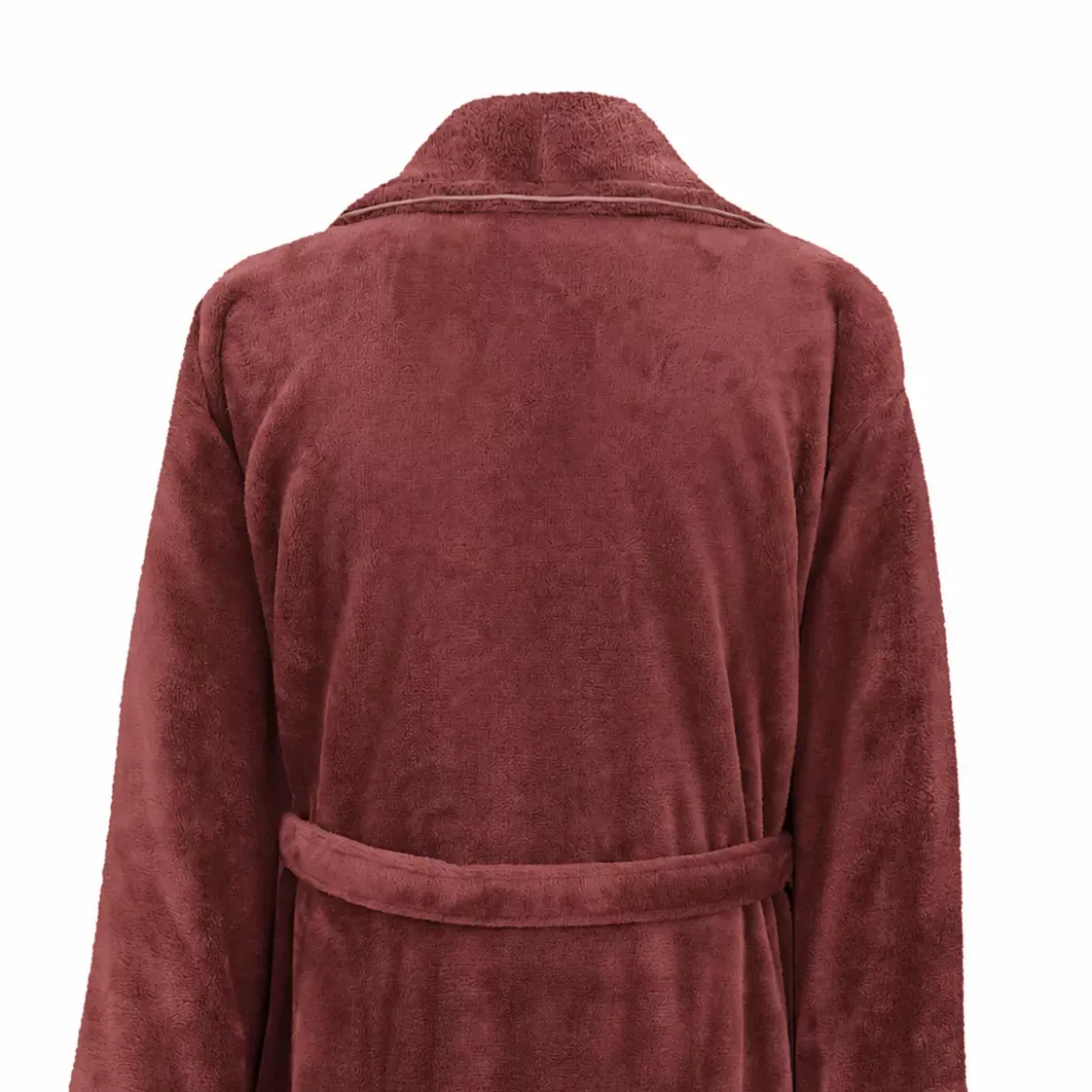 Robe de chambre polyester 290 g/m² uni bordeaux rouge Valmorel rouille