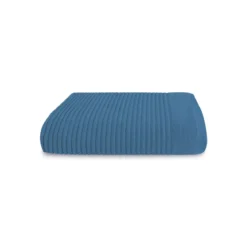 Serviette eponge pur coton 575 g/m² uni bleu Vitae denim