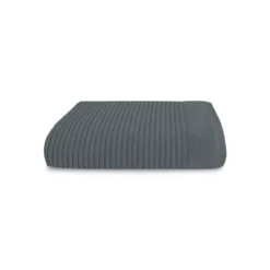 Serviette eponge pur coton 575 g/m² uni anthracite Vitae titane