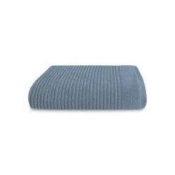 Serviette eponge pur coton 575 g/m² uni bleu Vitae givre