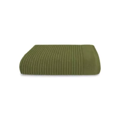 Serviette eponge pur coton 575 g/m² uni vert Vitae mousse