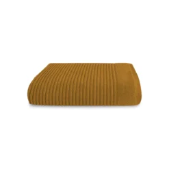 Serviette eponge pur coton 575 g/m² uni jaune Vitae ocre
