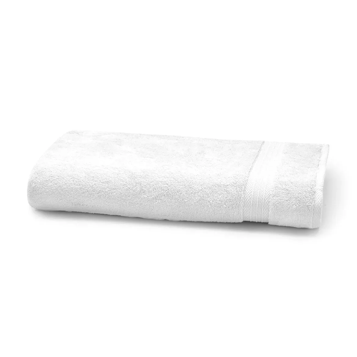 Serviette eponge pur coton 550 g/m² uni blanc Elea blanc