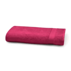 Serviette eponge pur coton 550 g/m² uni rose Elea fuchsia