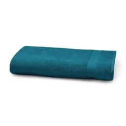 Serviette eponge pur coton 550 g/m² uni bleu Elea canard