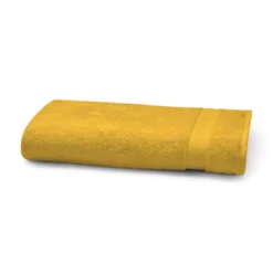 Serviette eponge pur coton 550 g/m² uni orange Elea safran