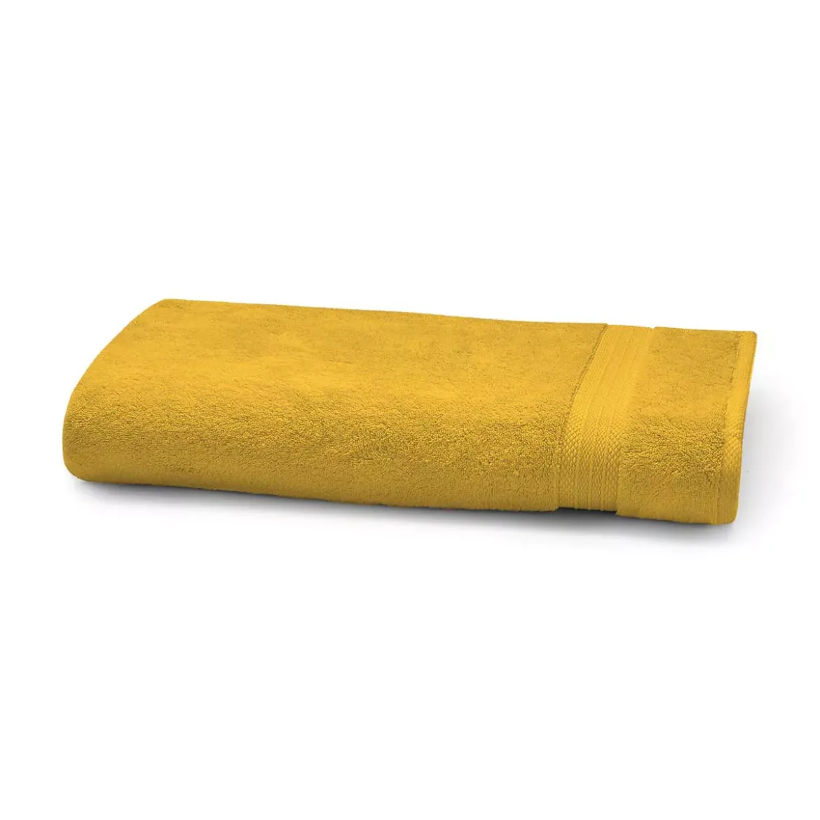 Serviette eponge pur coton 550 g/m² uni orange Elea safran