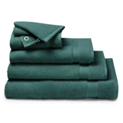 Serviette eponge pur coton 550 g/m² uni anthracite Elea crepuscule