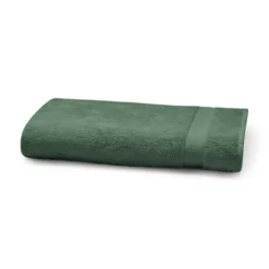 Serviette eponge pur coton 550 g/m² uni vert Elea kaki