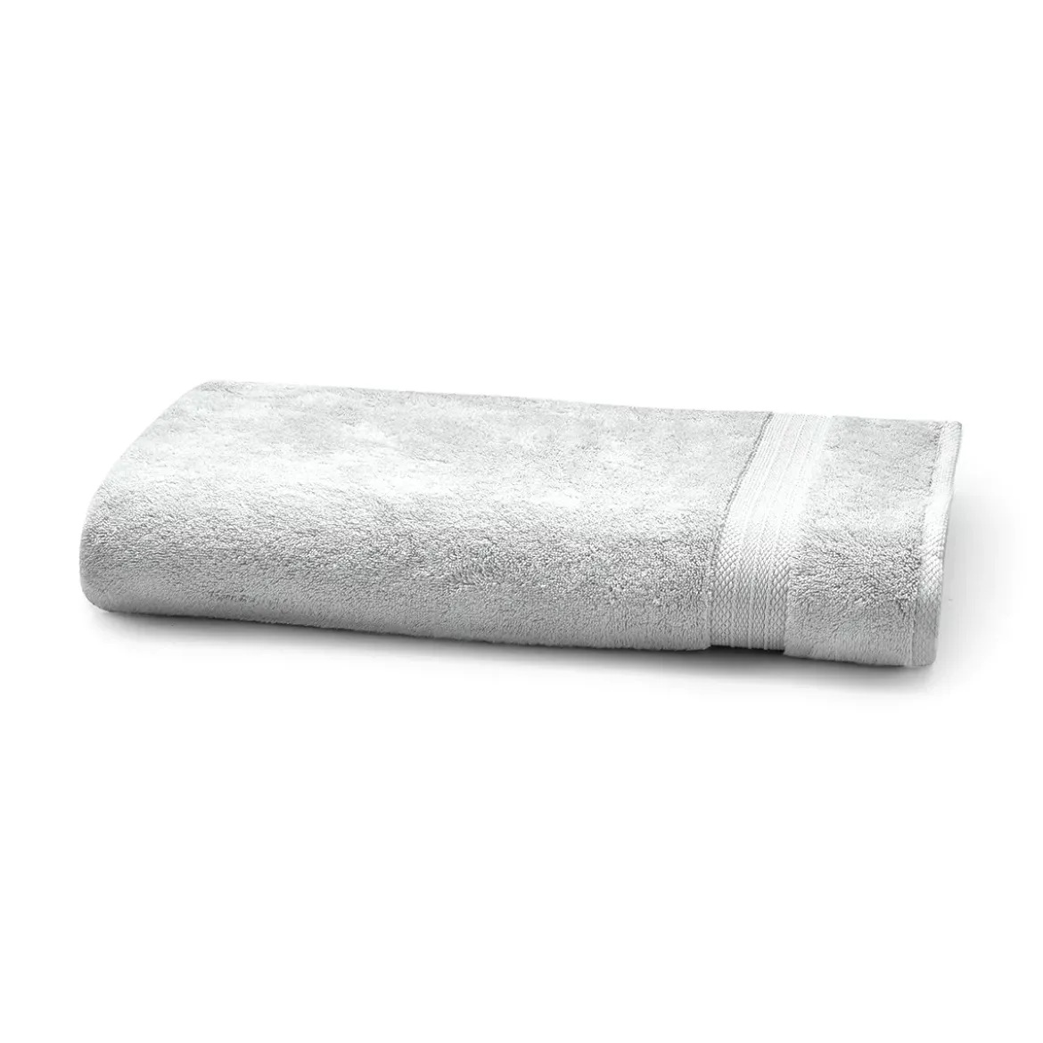 Serviette eponge pur coton 550 g/m² uni gris Elea nuage