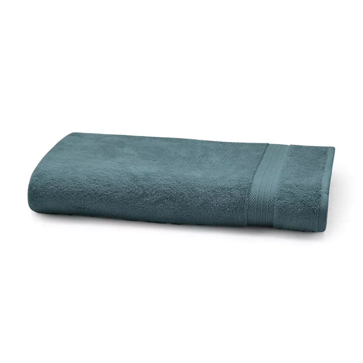 Serviette eponge pur coton 550 g/m² uni bleu Elea petrole