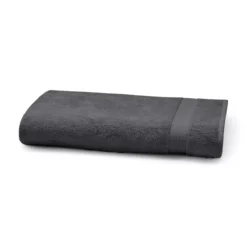 Serviette eponge pur coton 550 g/m² uni anthracite Elea carbone
