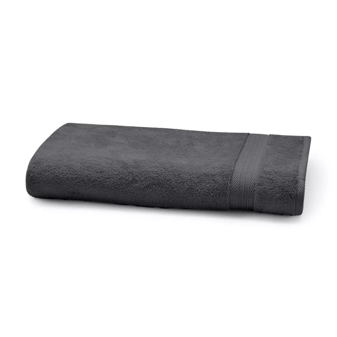 Serviette eponge pur coton 550 g/m² uni anthracite Elea carbone