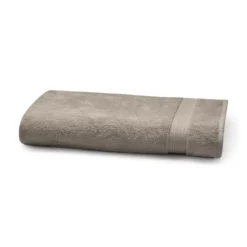 Serviette eponge pur coton 550 g/m² uni beige Elea chataignes
