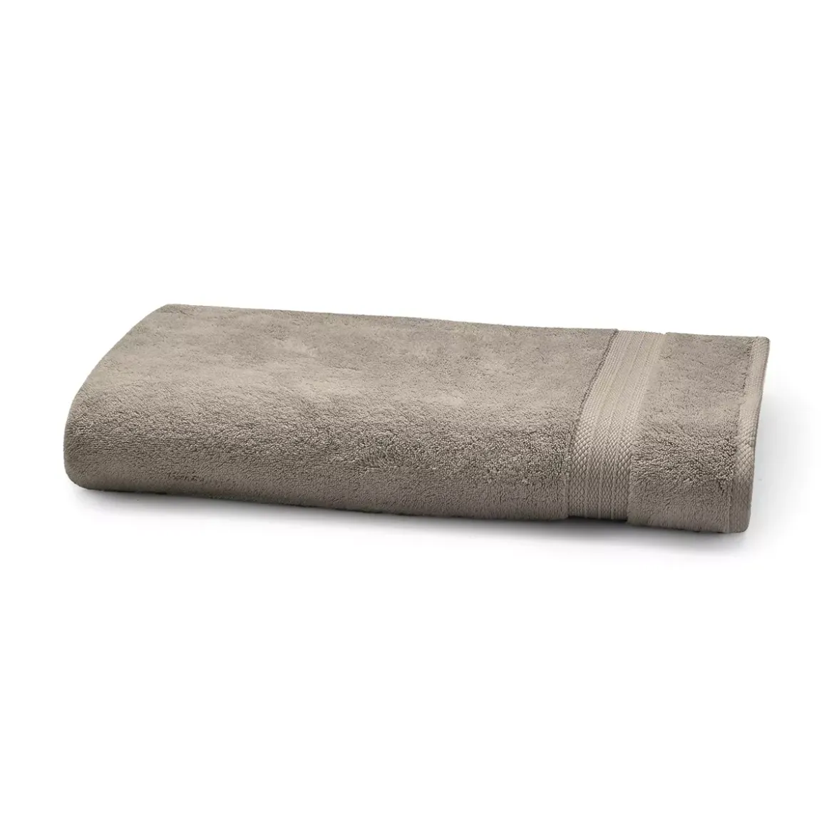 Serviette eponge pur coton 550 g/m² uni beige Elea chataignes